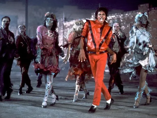 Foto de Michael Jackson no videoclipe de "Thriller"