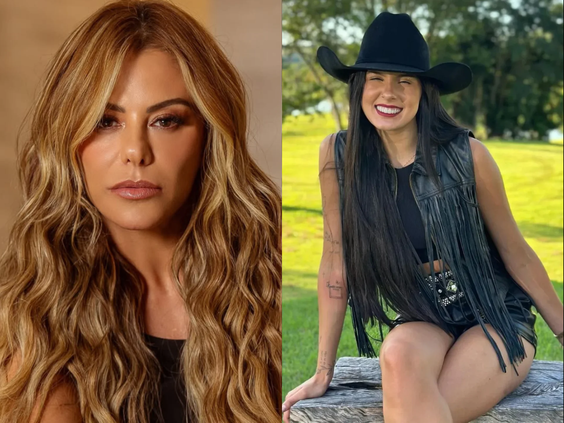 Foto de Poliana Rocha e Ana Castela (Foto: reprodução)