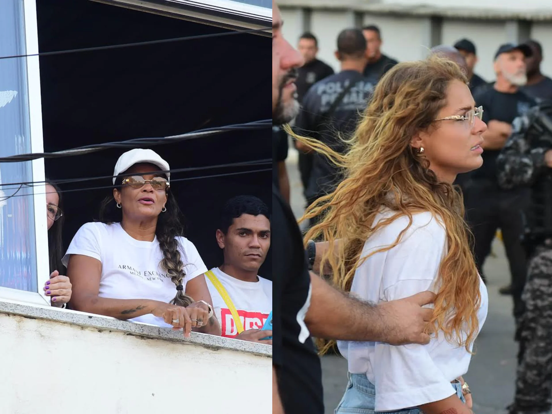 Foto da mãe de Oruam Márcia Gama e de sua namorada Fernanda Valença (Fotos: Webert Belicio / Agnews)