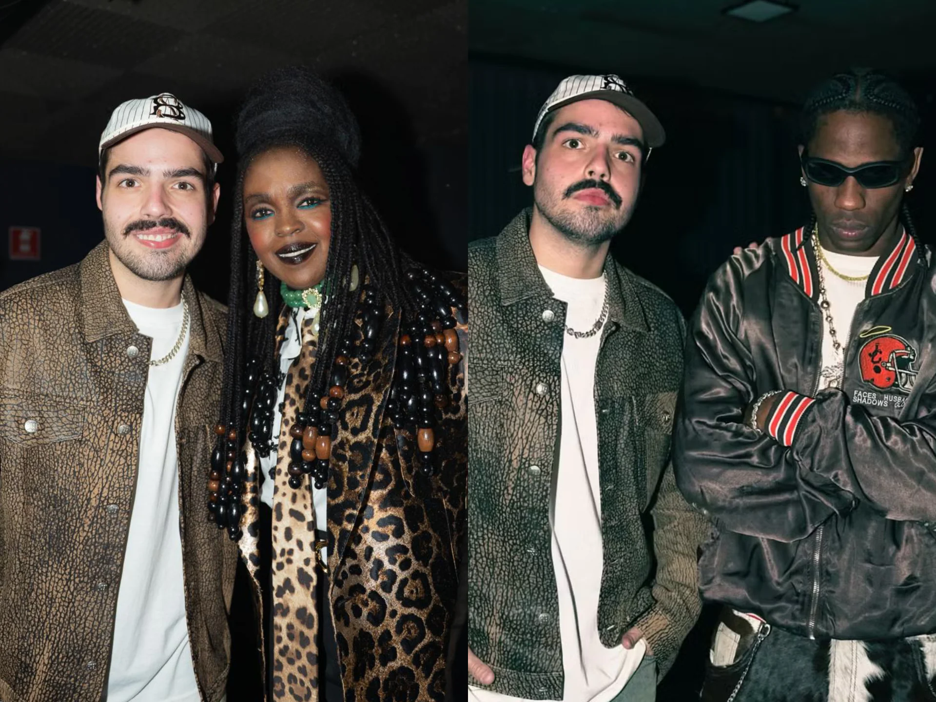 Foto de João Silva com Lauryn Hill e Travis Scott
