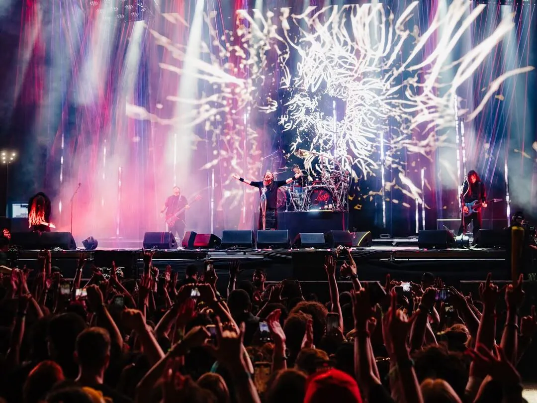 Foto de um dos shows da banda Korn (Foto: instagram @korn_official)